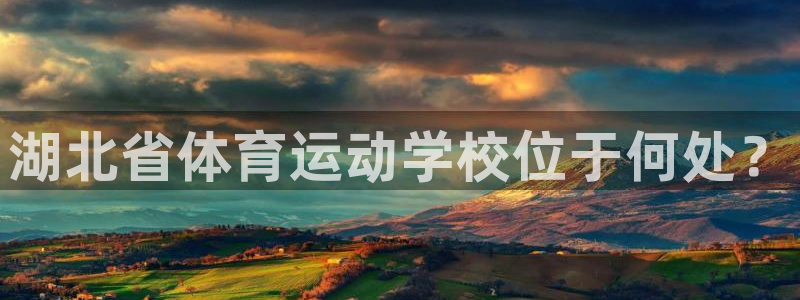 MK体育官方正版app五金厂：湖北省体育运动学校位于